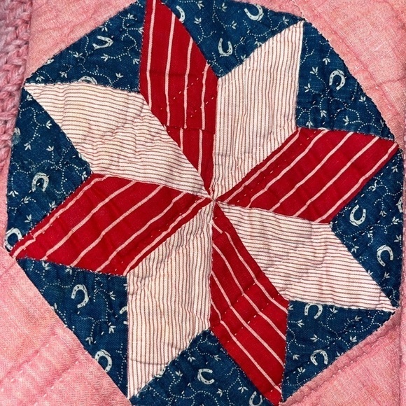 Handmade vintage sweater quilted front folksy boho hippie artsy patchwork M/L - Picture 4 of 14